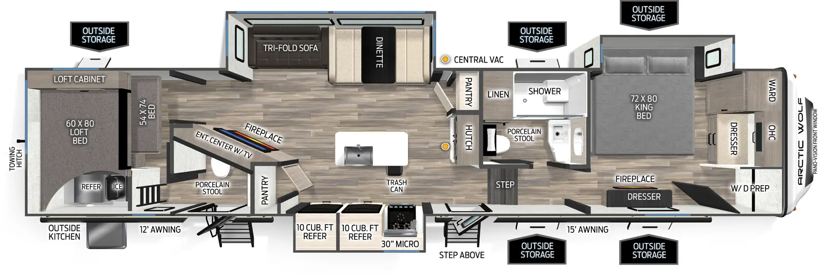 Arctic Wolf 3750SUITE Floorplan